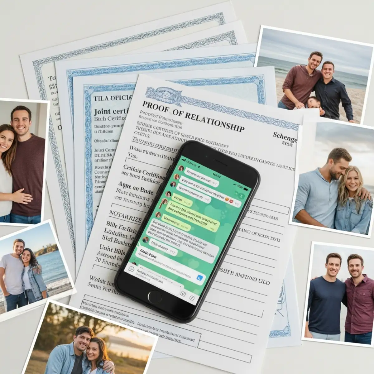 Bằng chứng xác thực mối quan hệ liên tục cho visa thăm thân Schengen