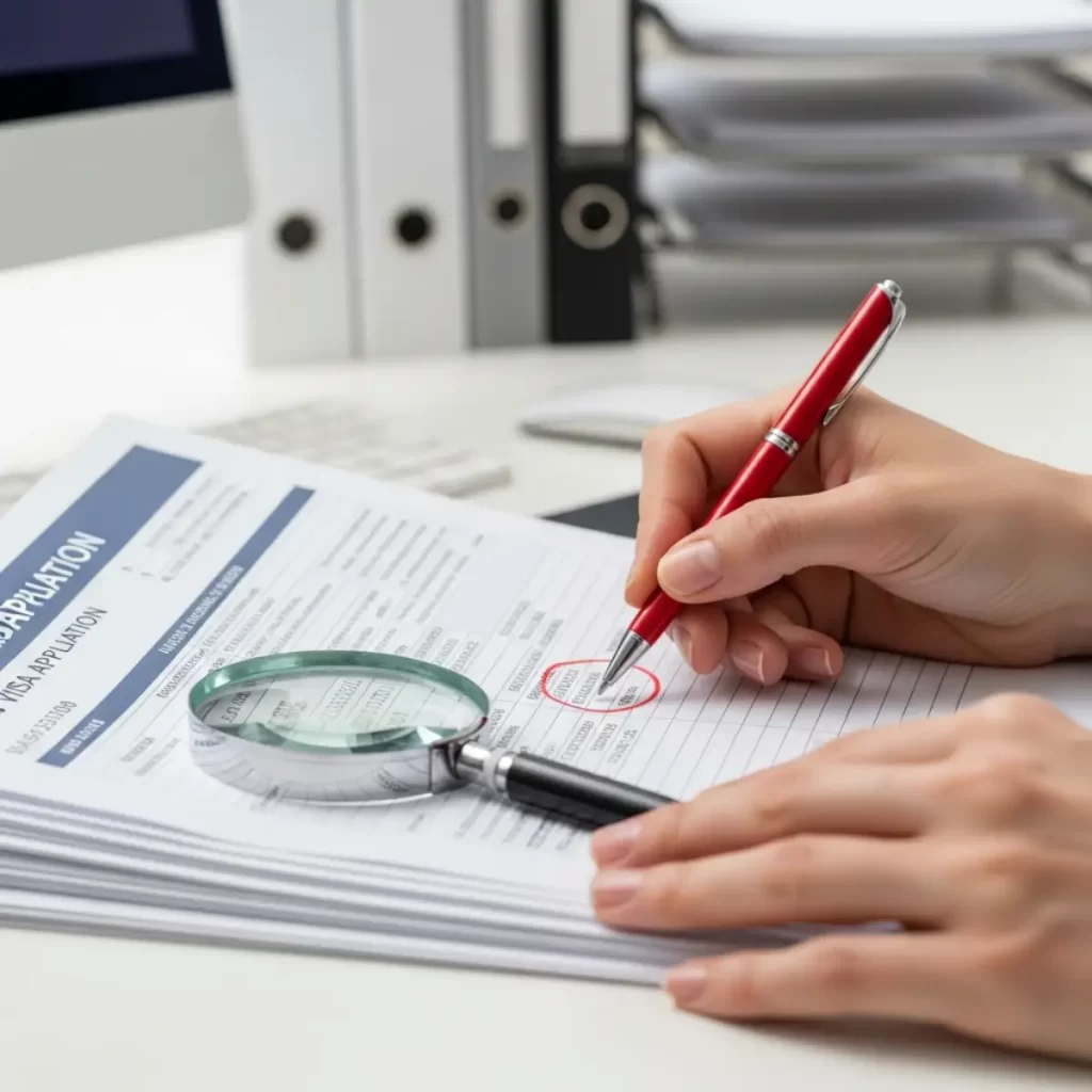 Chuyên viên visa rà soát các lỗi vô hình trong hồ sơ xin visa Nhật.