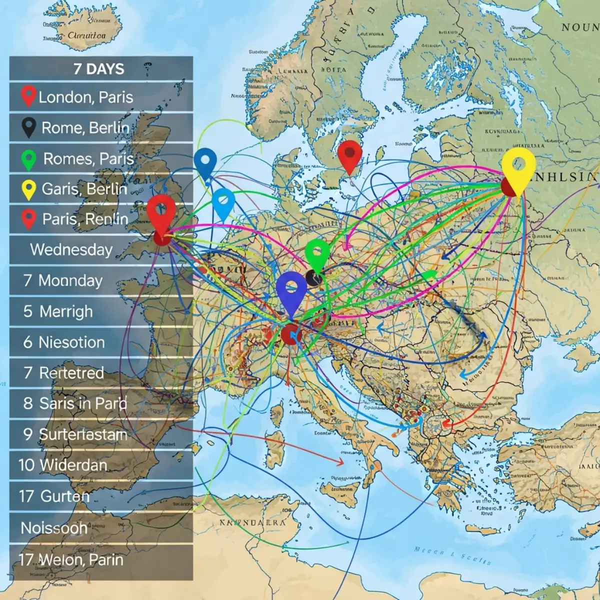 Lịch trình du lịch châu Âu quá dày đặc, thiếu logic