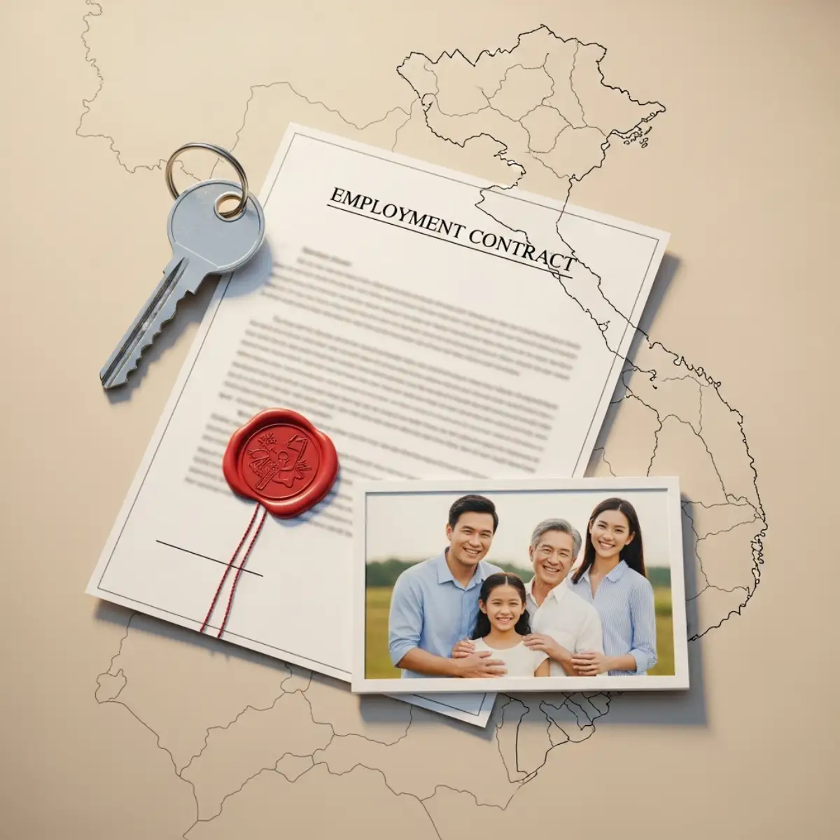 Tài liệu chứng minh ràng buộc quay về Việt Nam (công việc, tài sản, gia đình)