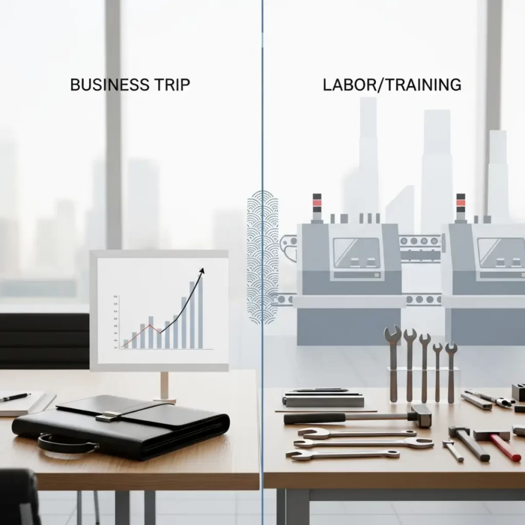 Phân biệt ranh giới giữa visa công tác ngắn hạn và visa lao động kỹ thuật tại Nhật Bản.